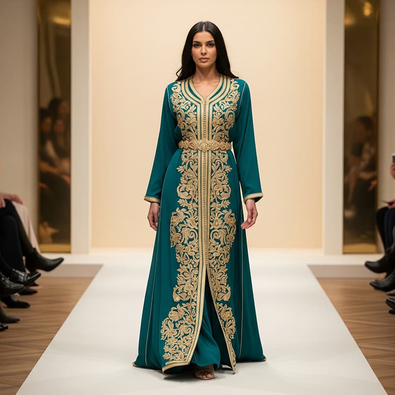 Caftan d'apparat, savoir-faire marocain