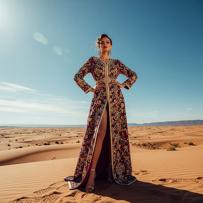 Silhouette de caftan contemporain